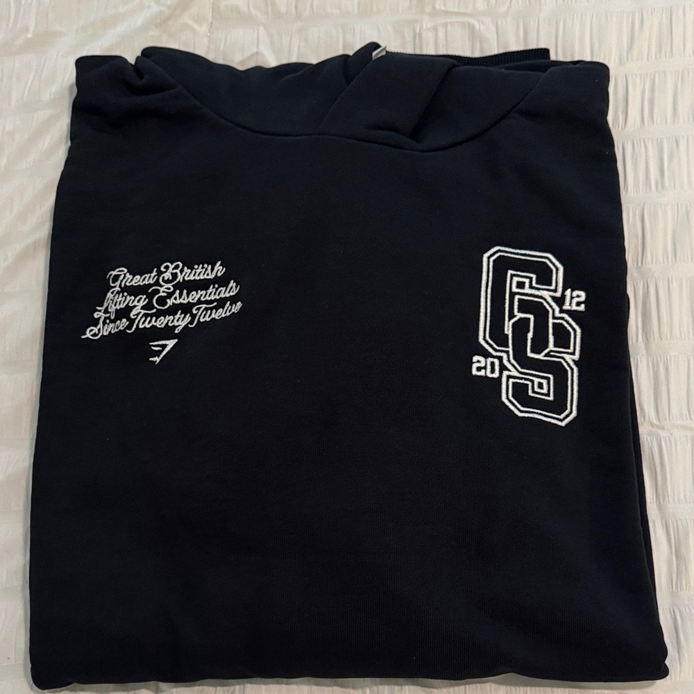 Gymshark black LIFTING ESSENTIALS HOODIE